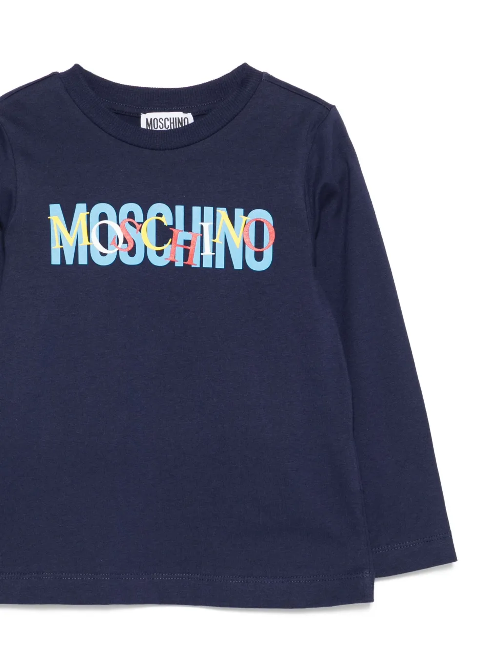 Moschino Kids T-shirt met lange mouwen Blauw