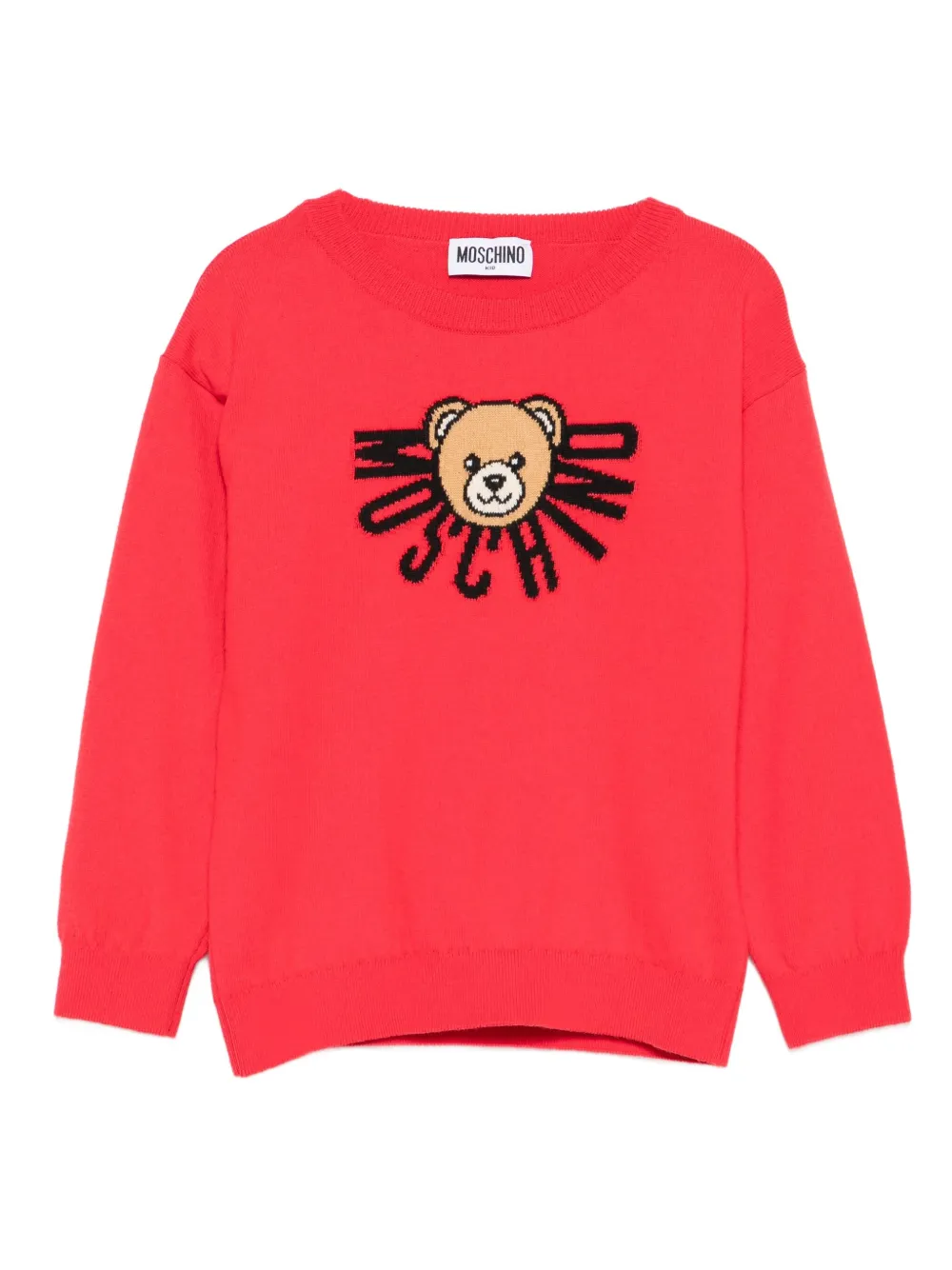 Moschino Kids Trui met teddybeer-logo Rood