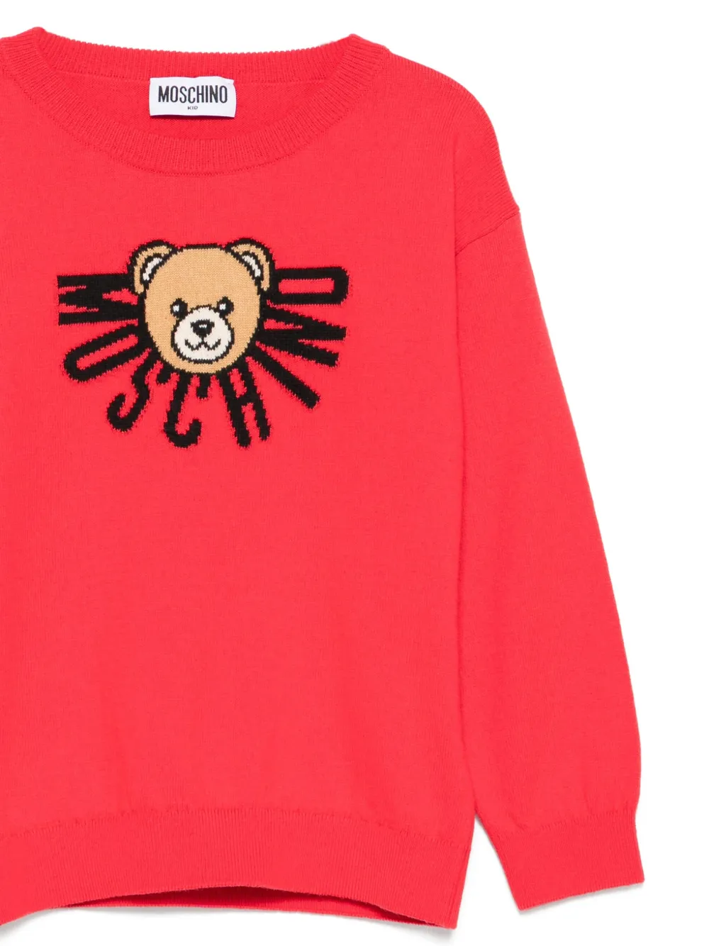  Moschino Kids Teddy-logo Sweater - Red 