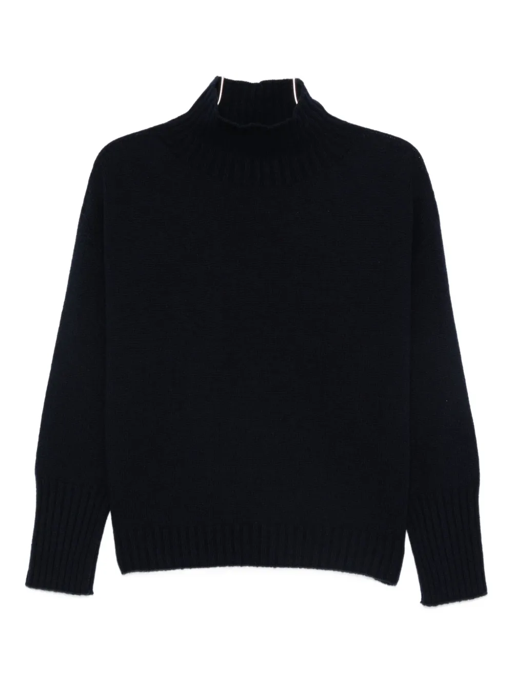 Vanisé High-neck Boxy Jumper In Black