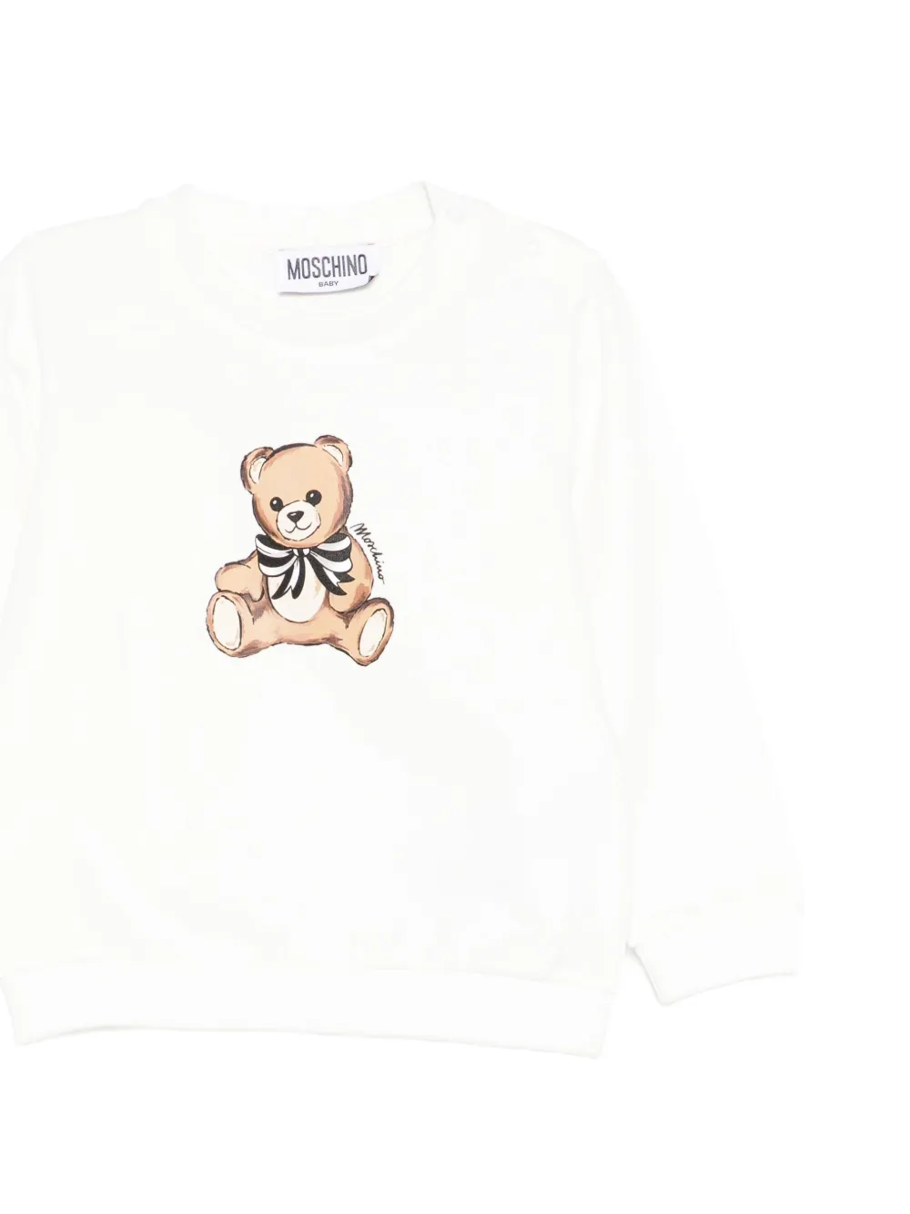 Moschino Kids Sweater met teddybeerprint Wit