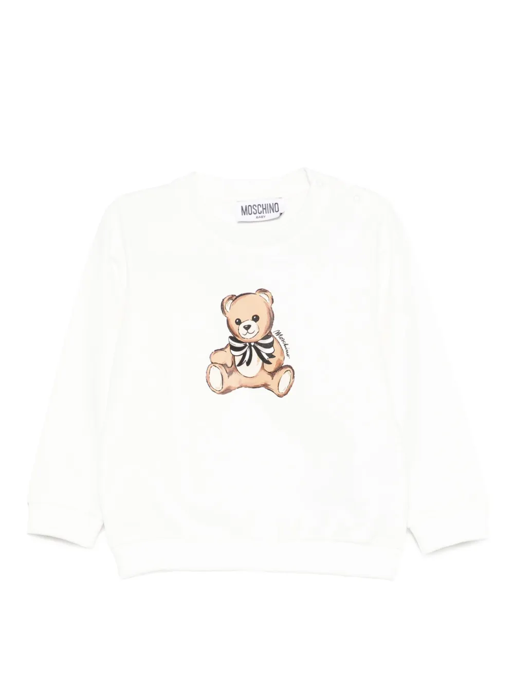 Moschino Kids Sweater met teddybeerprint Wit