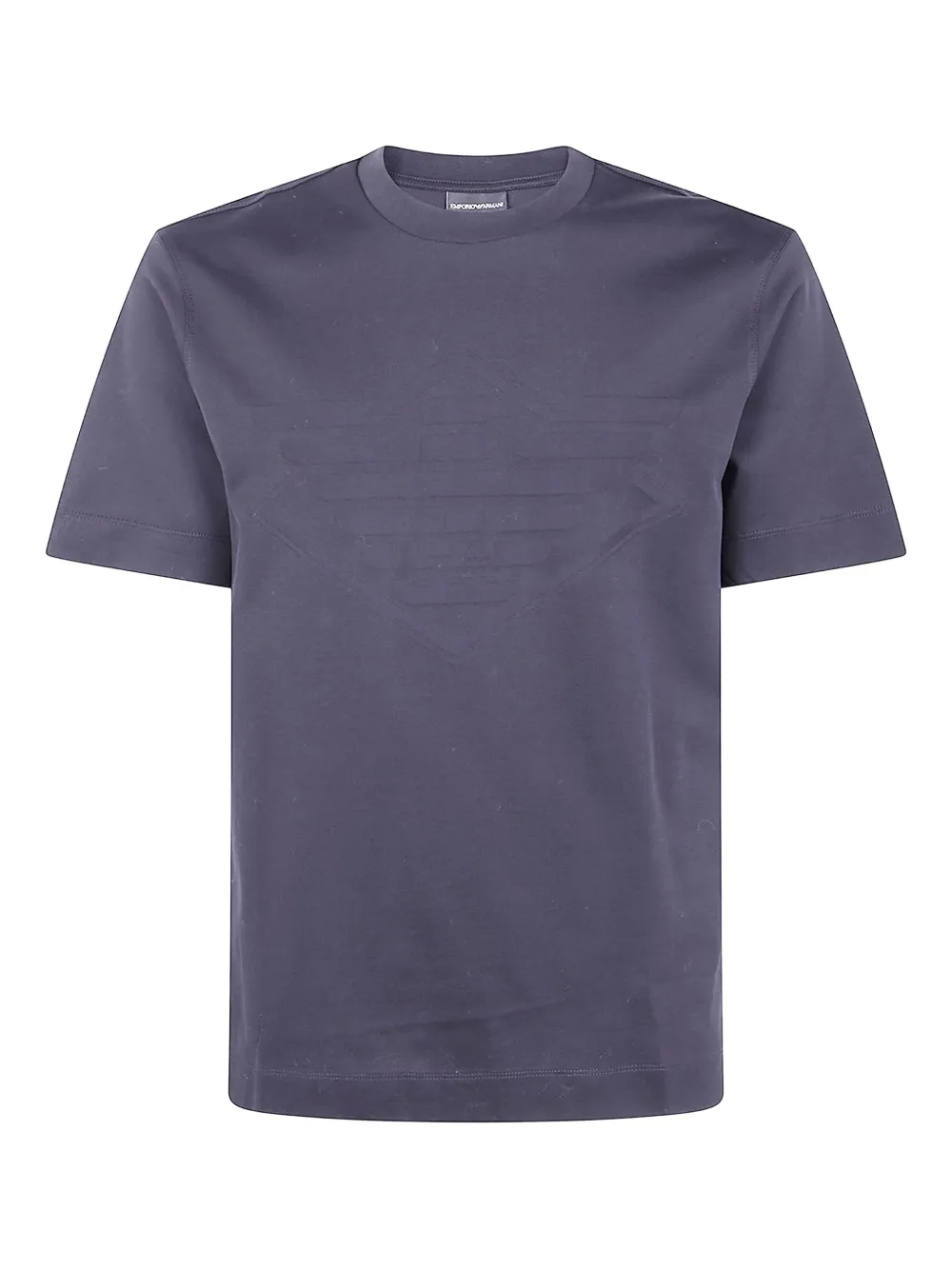 Emporio Armani Katoenen T-shirt met ronde hals Blauw