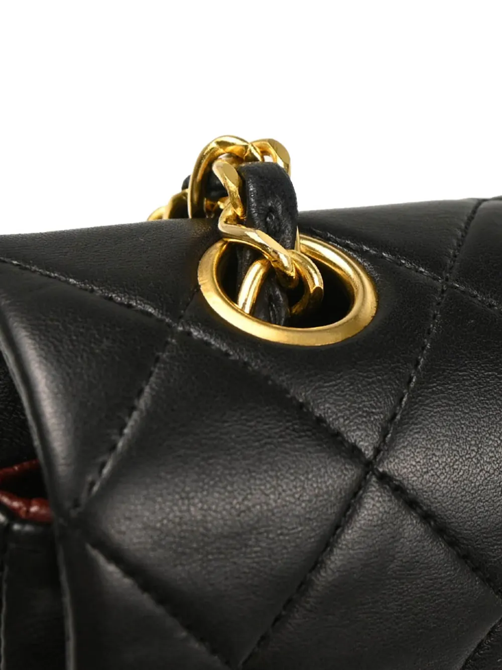 Pre-owned Chanel 1990 Classic Square Flap Shoulder Bag In Black