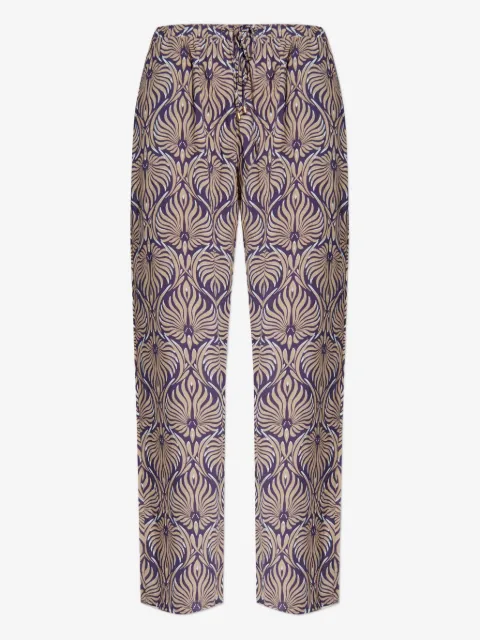 Hanro floral-pattern drawstring trousers