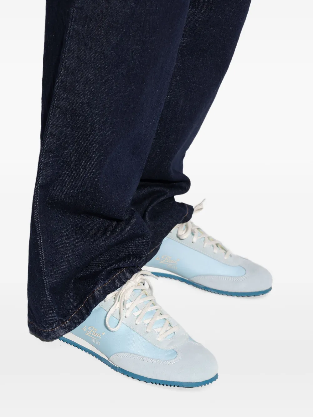 Converse suede-panelled trainers Blue