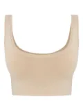 Hanro seamless scoop-neck crop top - Neutrals