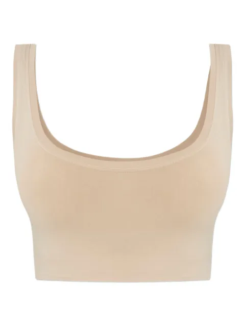 Hanro seamless scoop-neck crop top