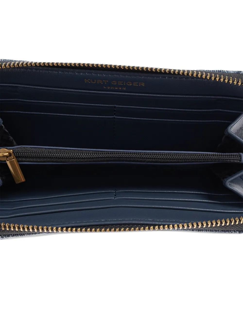 Kurt Geiger London Kensington portemonnee met rits Blauw