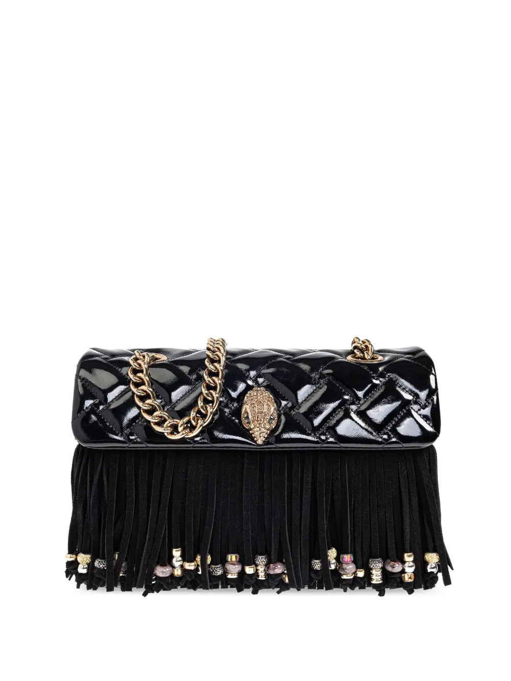Kurt Geiger London small Kensington Fringe shoulder bag | Black | Image 1