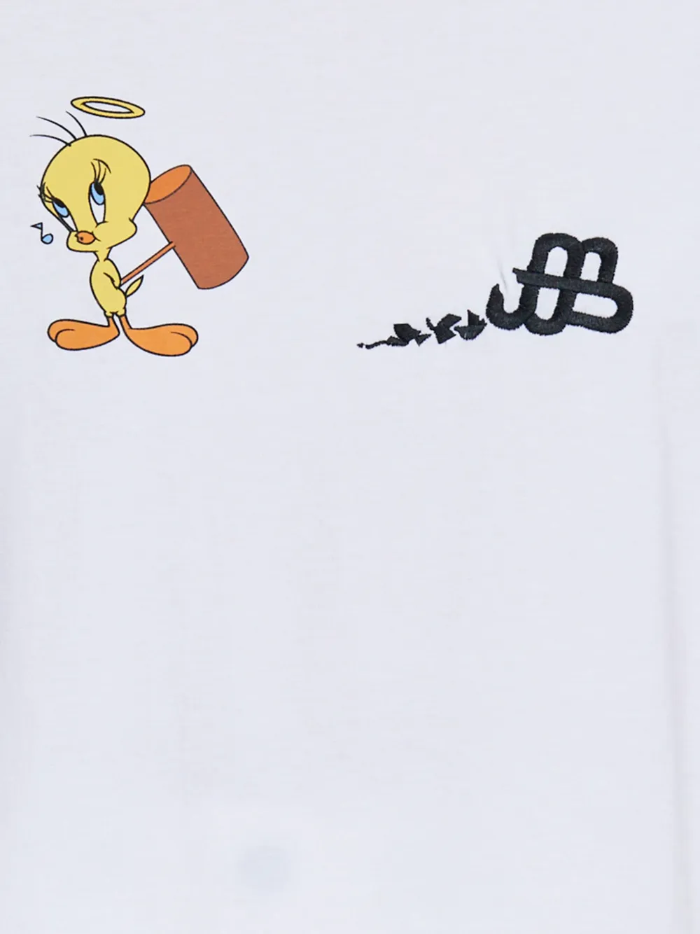 MUNTHE x Looney Tunes Tweety T-shirt met vogelprint Wit