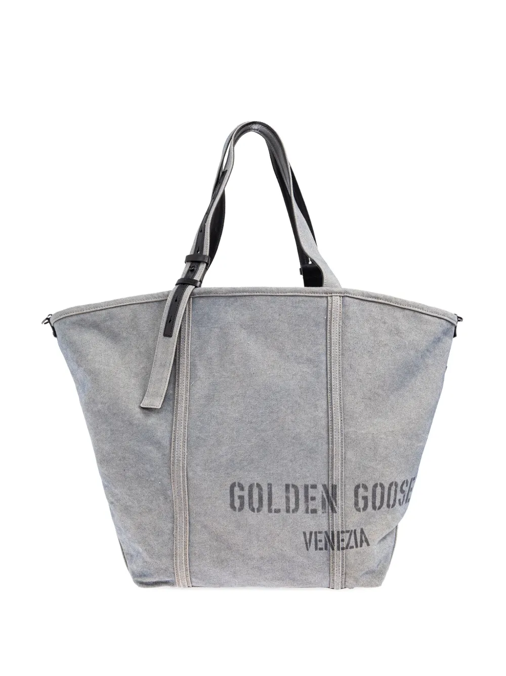 Golden Goose Logo-print Tote Bag In Gray
