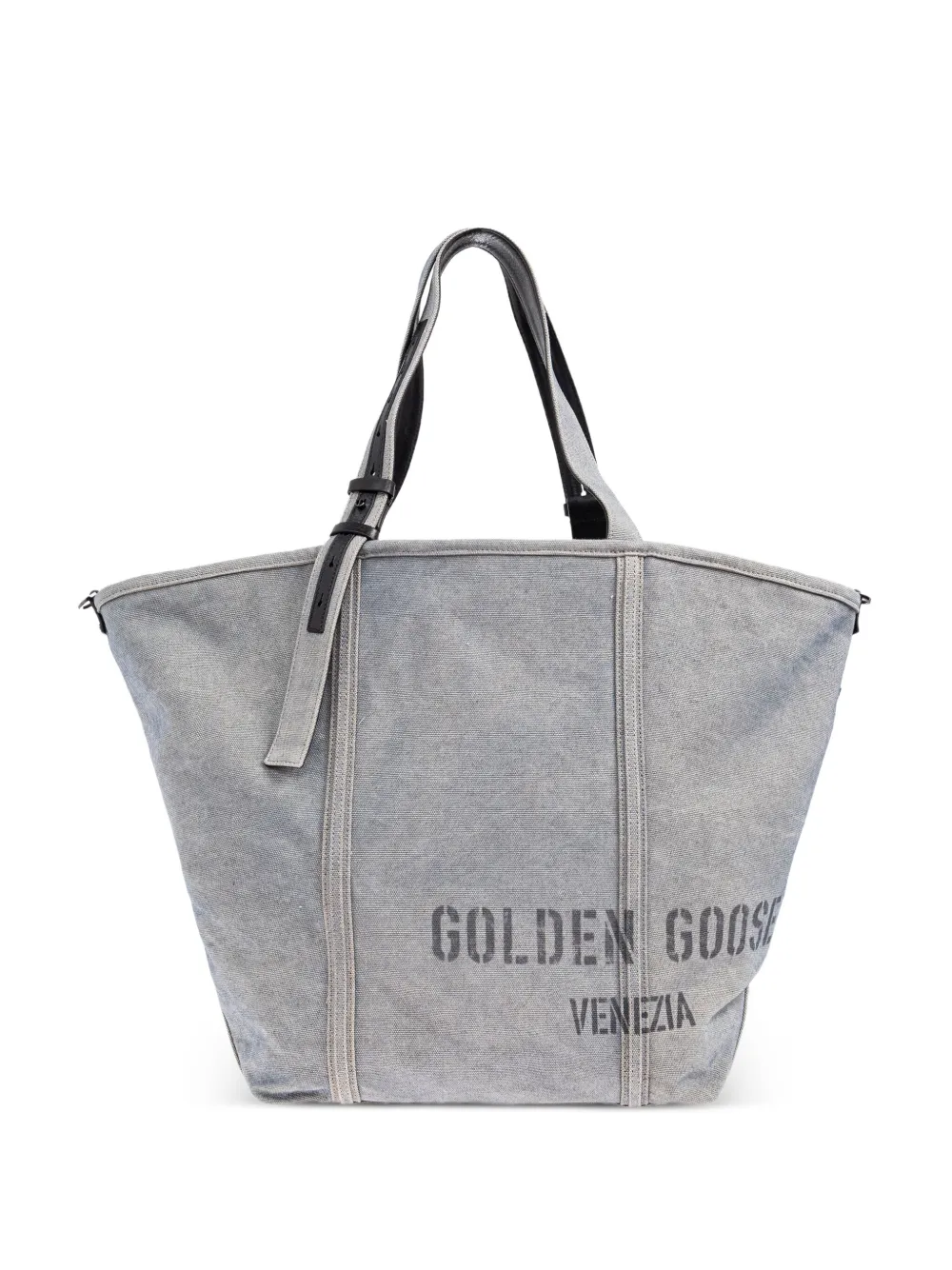 Golden Goose logo-print tote bag - グレー Golden Goose logo-print tote bag - グレー
