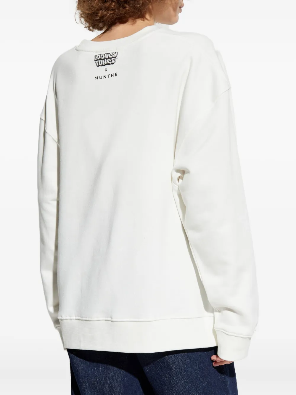 Munthe X Looney Tunes Linki Bugs Bunny Tweety Sylvestre Sweatshirt In White