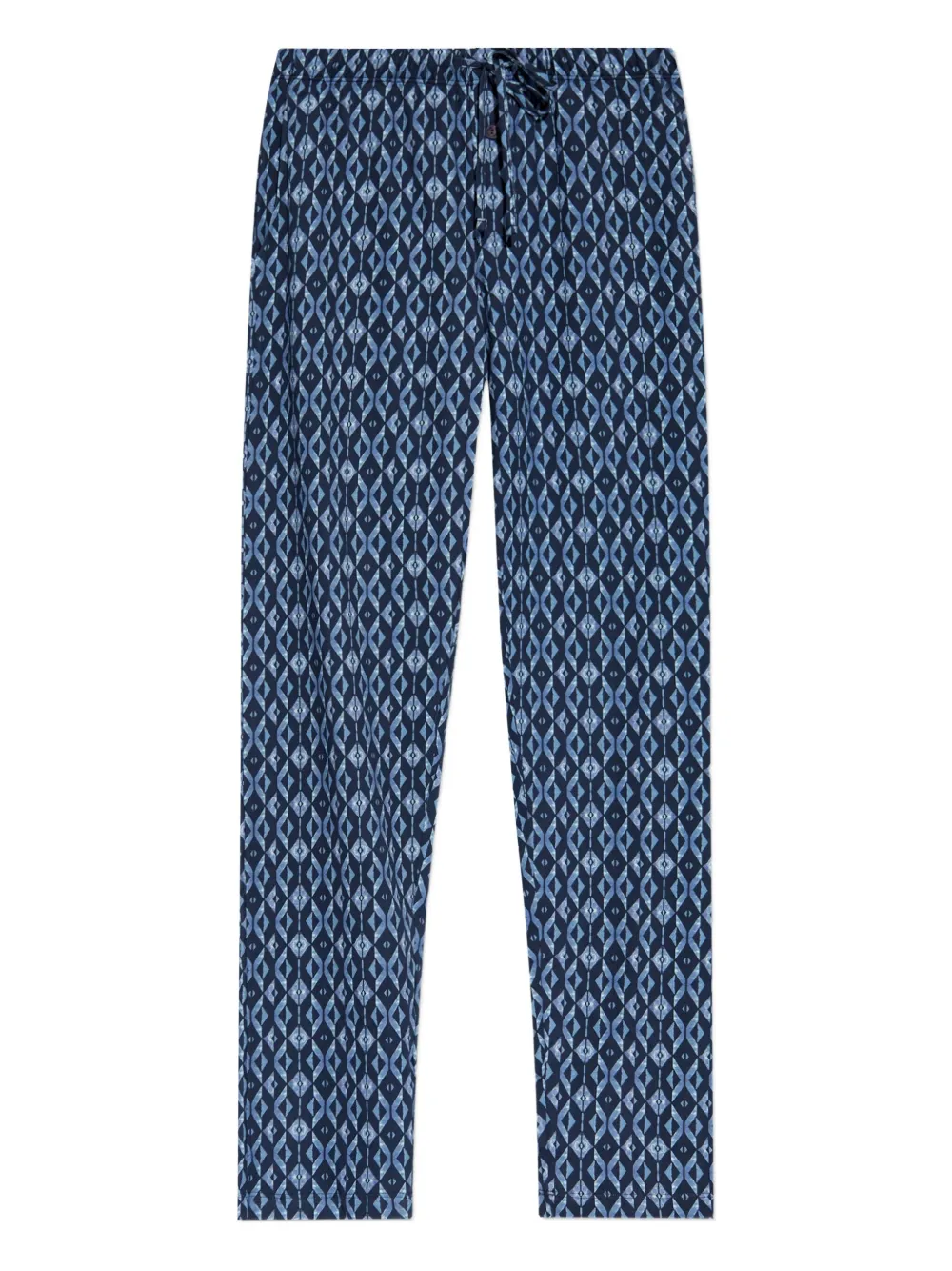 Hanro geometric-print drawstring trousers - ブルー Hanro geometric-print drawstring trousers - ブルー