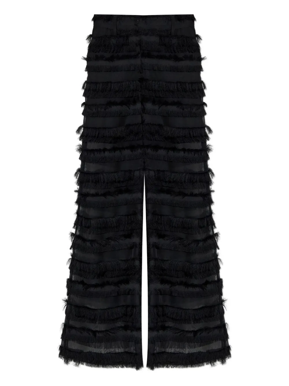 MUNTHE Laitha fringe layered trousers | Black | Image 1