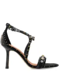 Kurt Geiger London 89mm bow eyelet-embellished sandals - Black