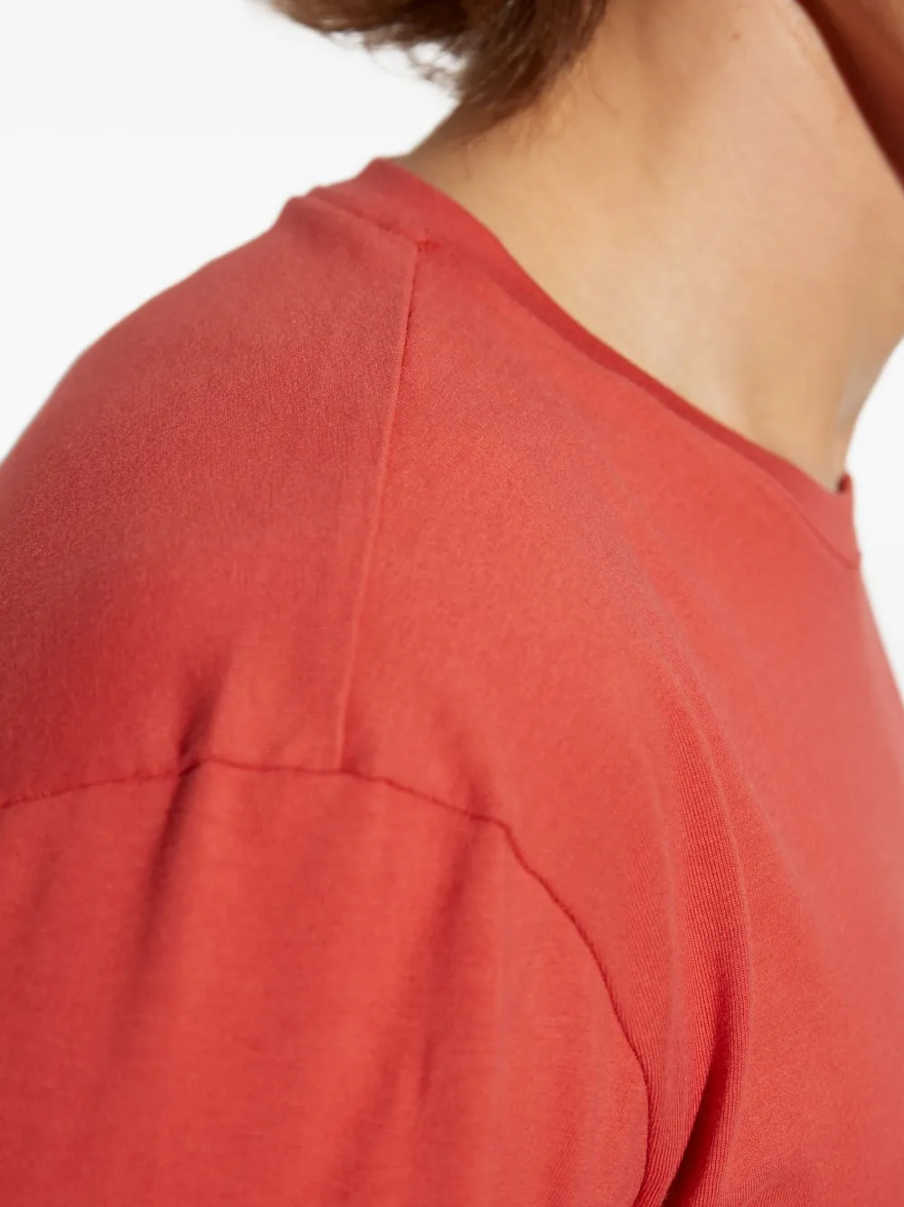 Hanro Katoenen T-shirt met korte mouwen Rood