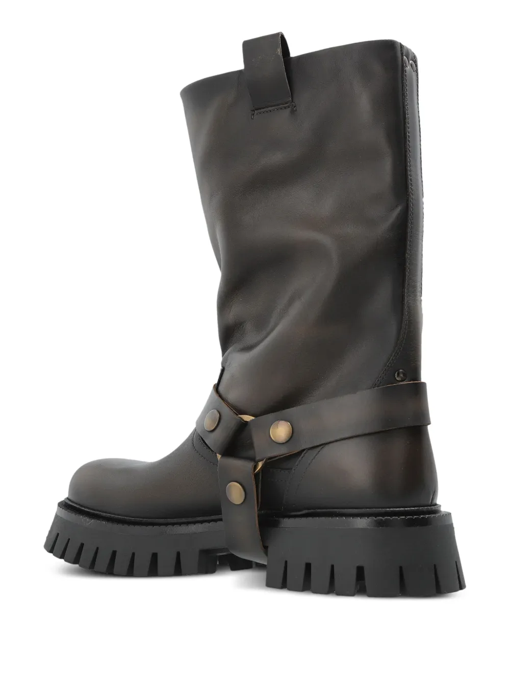 Golden Goose Kurt Chunky buckle-strap leather boots Brown