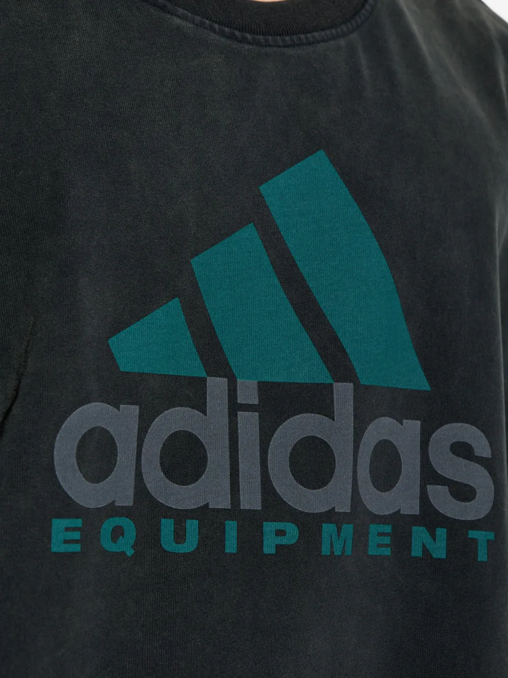 adidas Equipment katoenen T-shirt met logoprint Zwart