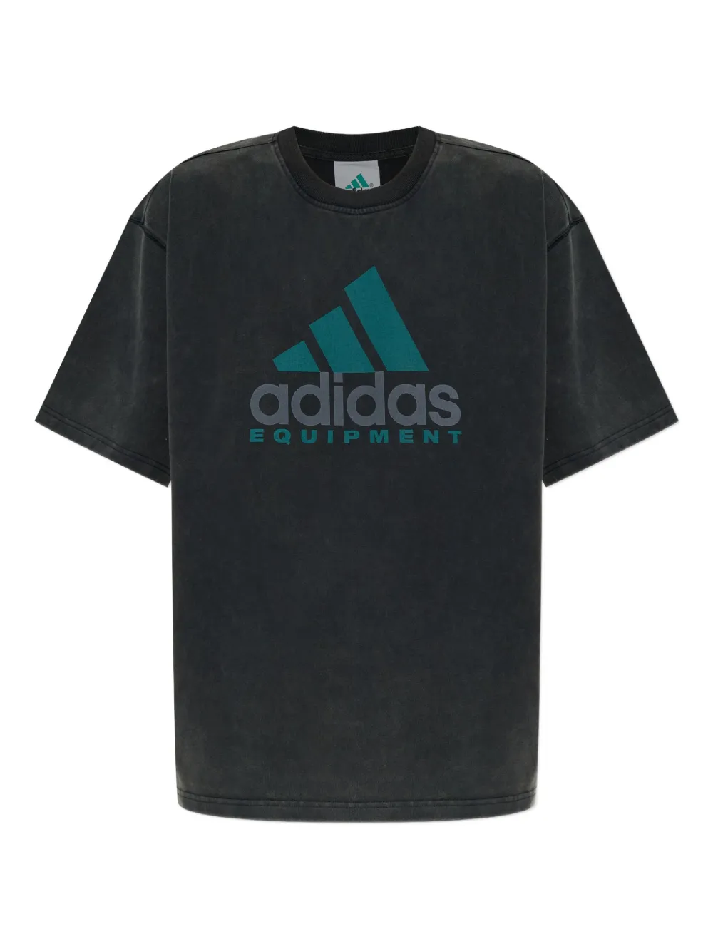 Adidas Equip t katoenen T-shirt met logoprint Zwart
