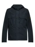 Stone Island hooded patch-pocket jacket - Blue