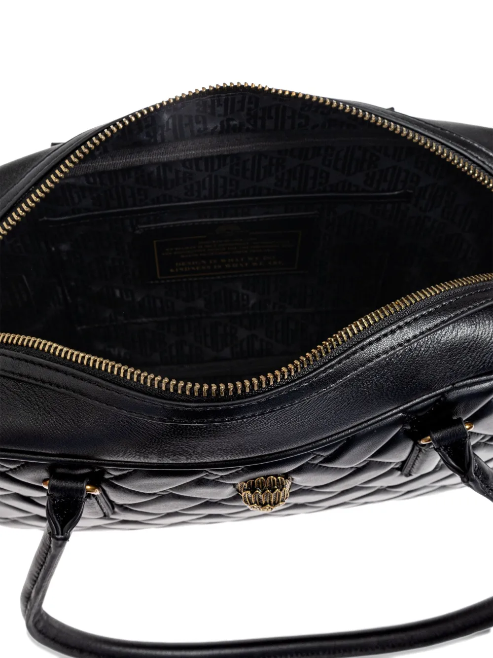 Kurt Geiger Small Kensington Drench Quilted Duffle Bag In Black