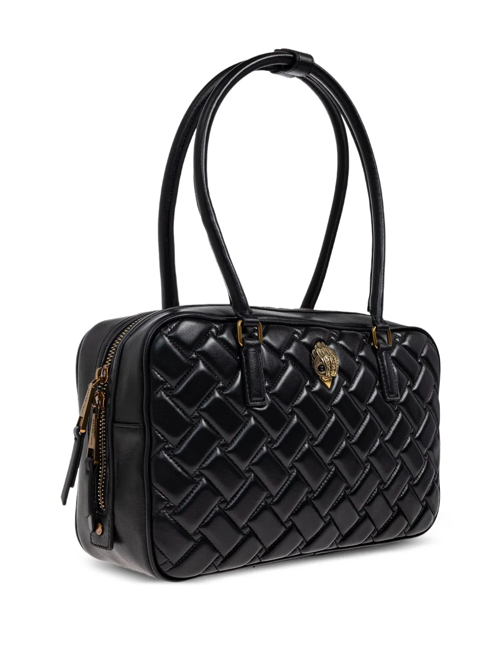 Kurt Geiger London Kleine Kensington Drench gewatteerde duffeltas Zwart