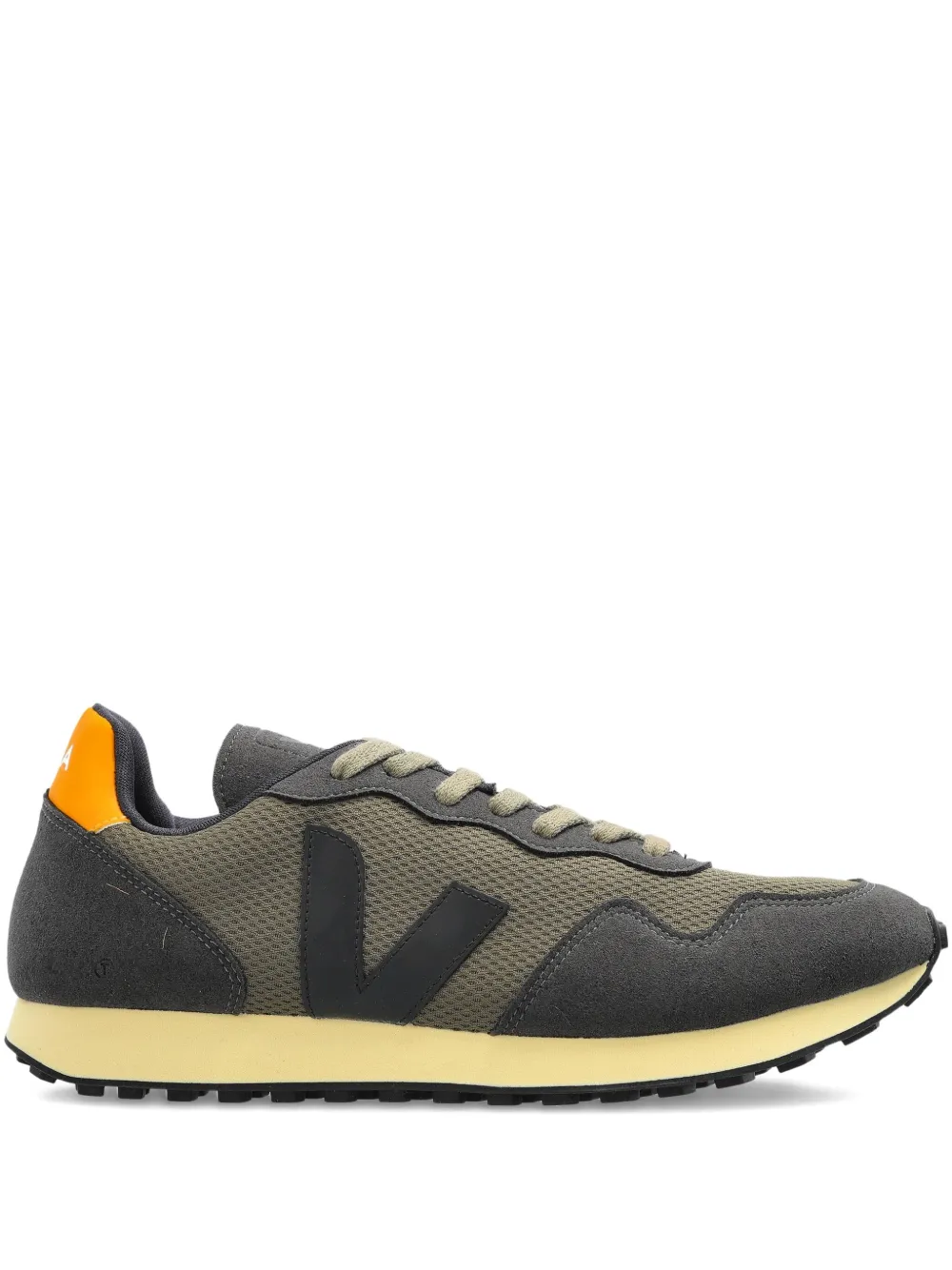 VEJA panelled suede trainers Green