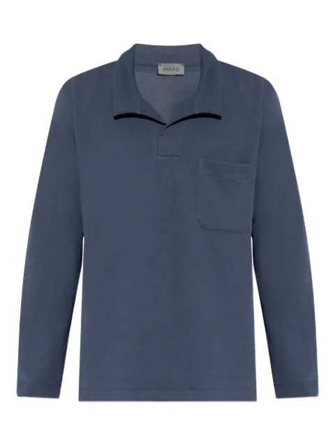 Hanro long-sleeve pocket sweatshirt