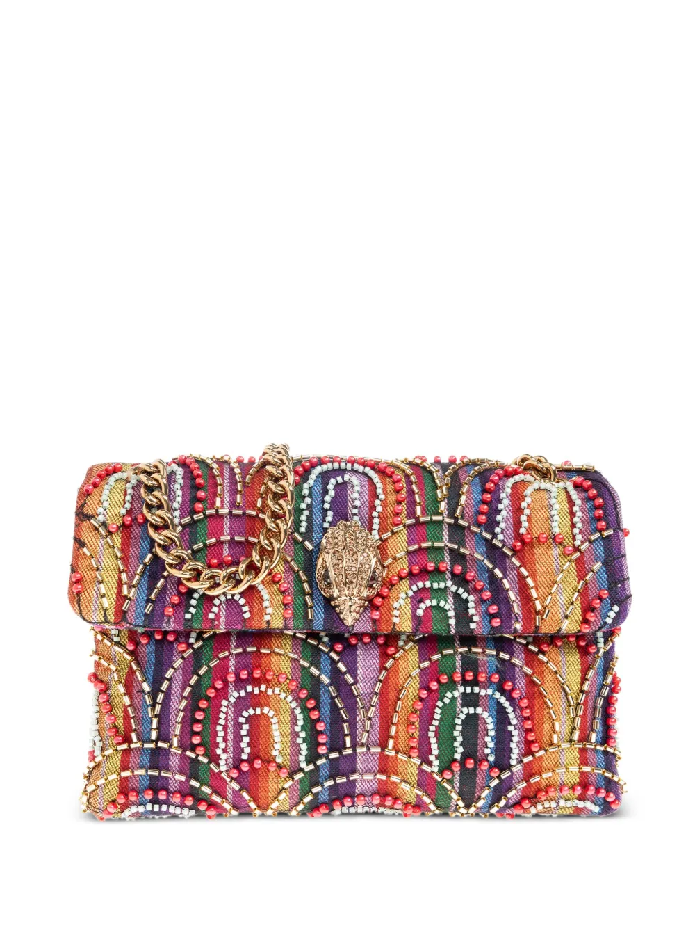 Kurt Geiger London medium Soft Kensington rainbow shoulder bag | Red | Image 1