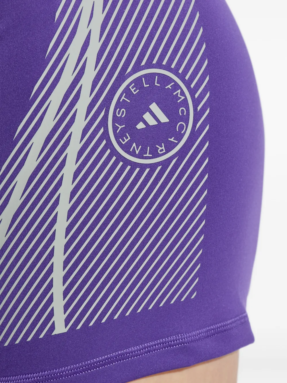 Adidas By Stella Mccartney Reflective-stripe Running Shorts In Blue
