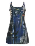 MUNTHE sequin abstract-print mini dress - Blue
