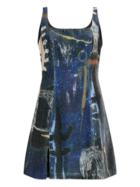 MUNTHE sequin abstract-print mini dress