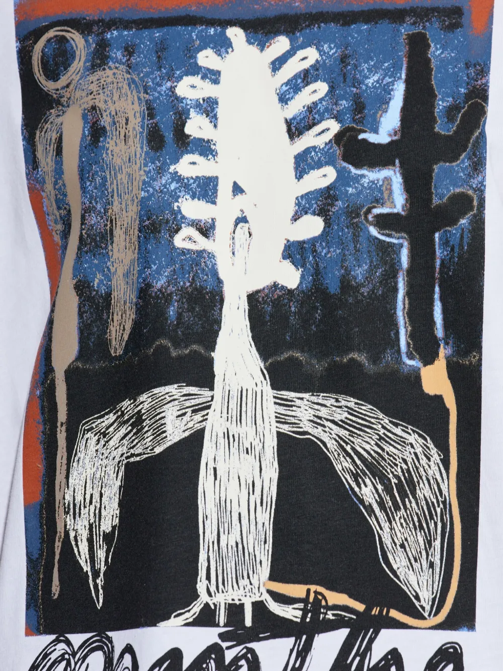 MUNTHE T-shirt met abstracte print Wit