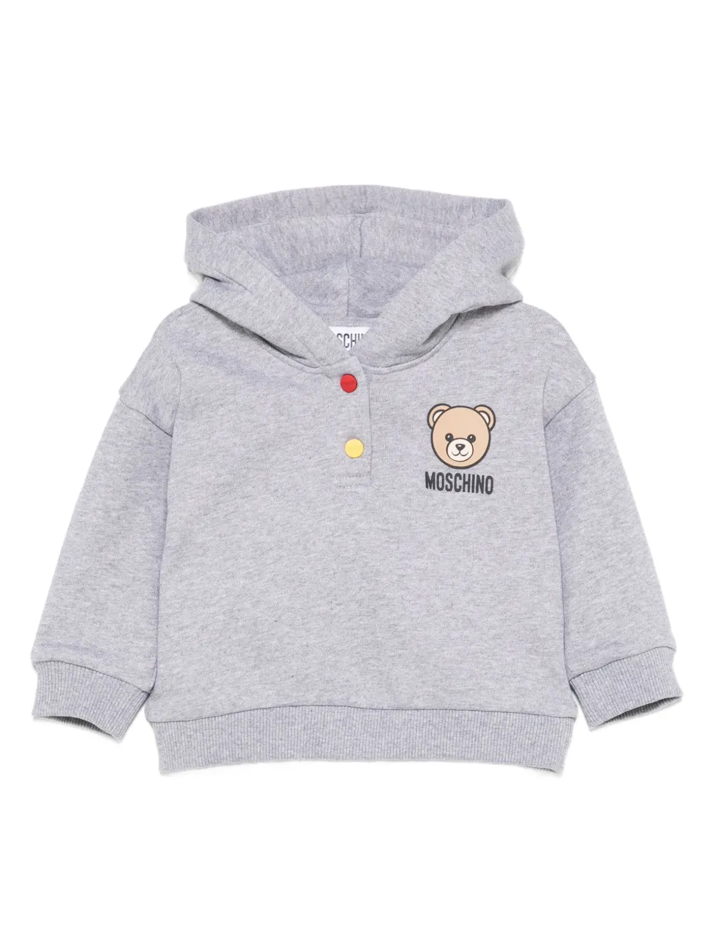 Moschino Kids teddy-print hoodie Grijs