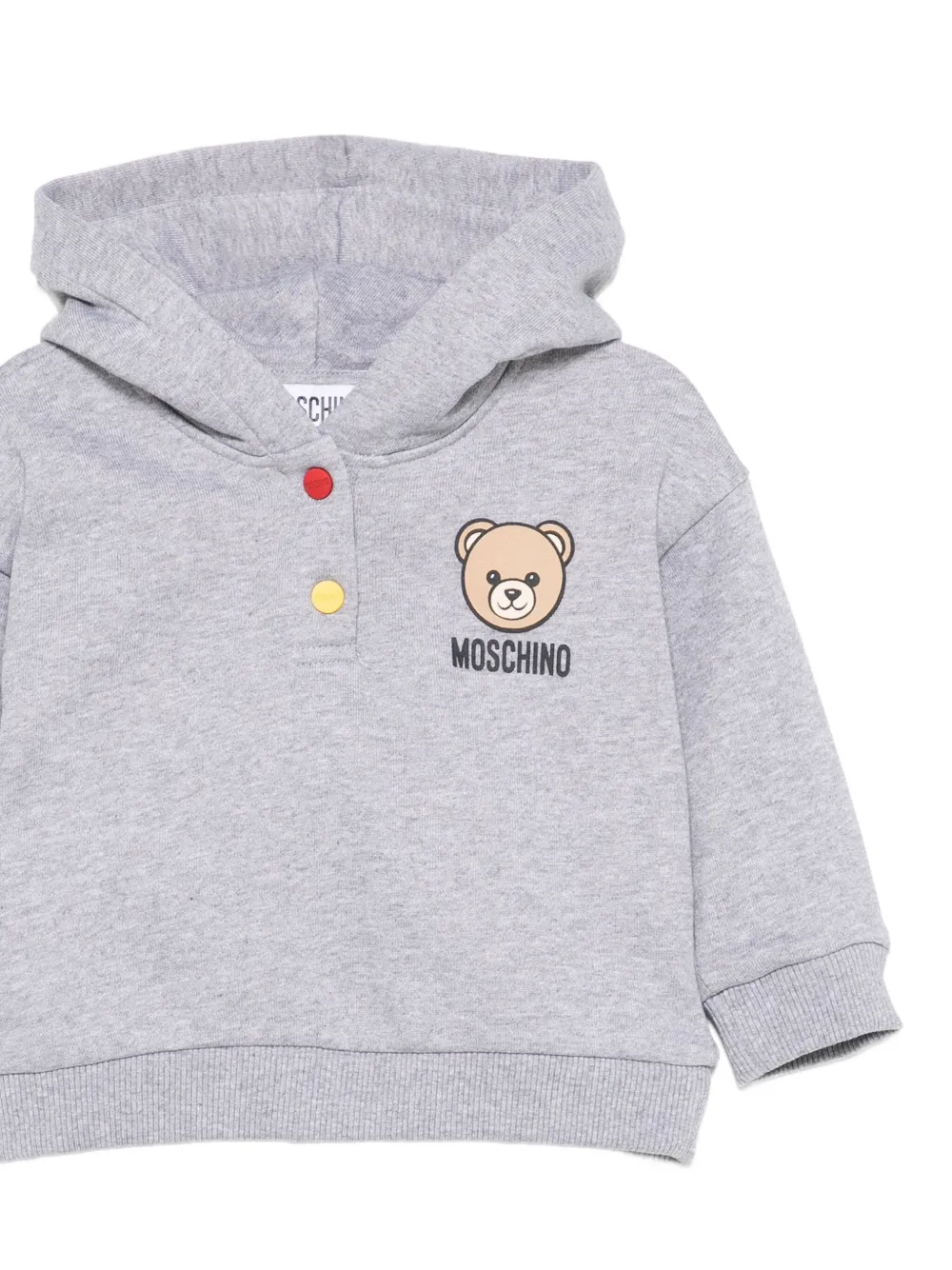 Moschino Kids teddy-print hoodie Grijs