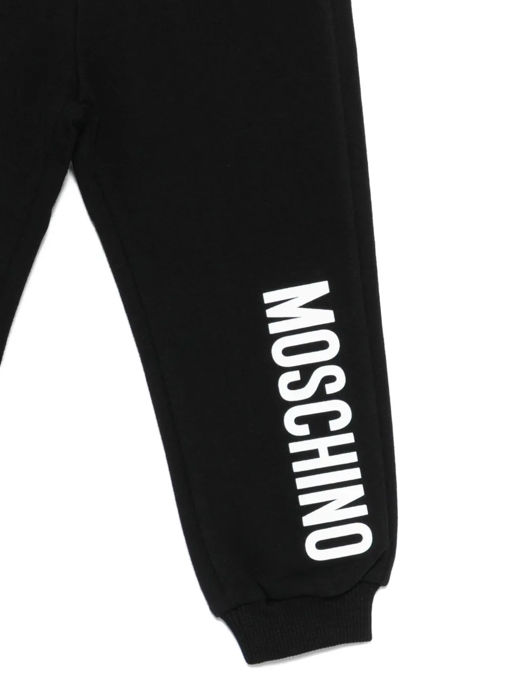 Moschino Kids Joggingbroek met logo Zwart