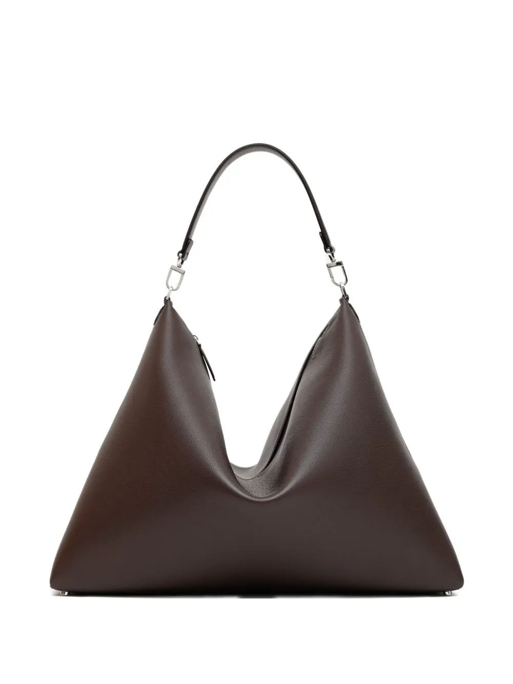 Totême Bevel Triangular Zip-top Tote Bag In Brown