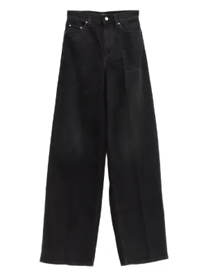GANNI ワイドジーンズ | ブラック | FARFETCH JP