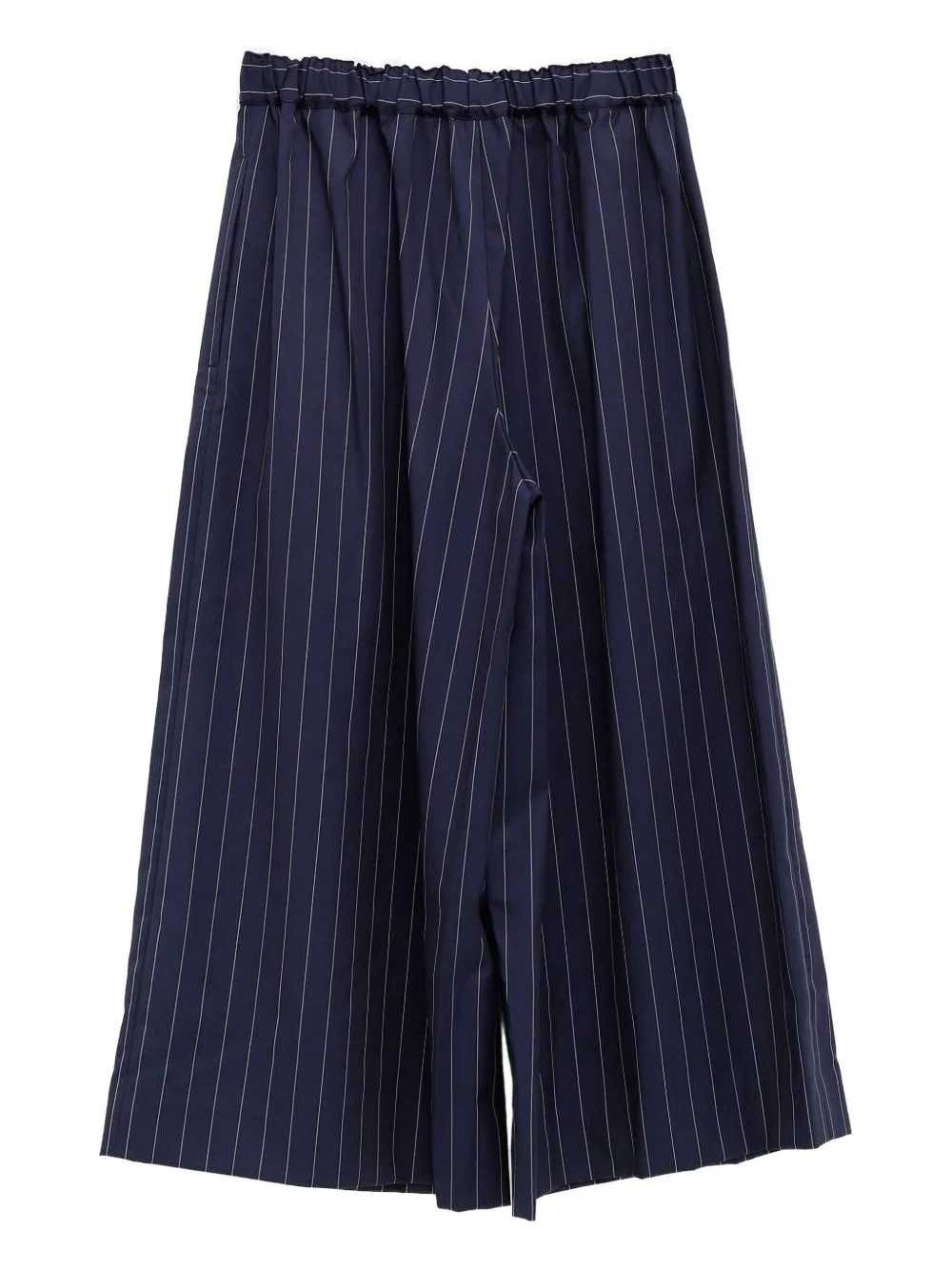 Comme Des Garçons Striped Trousers In Blue