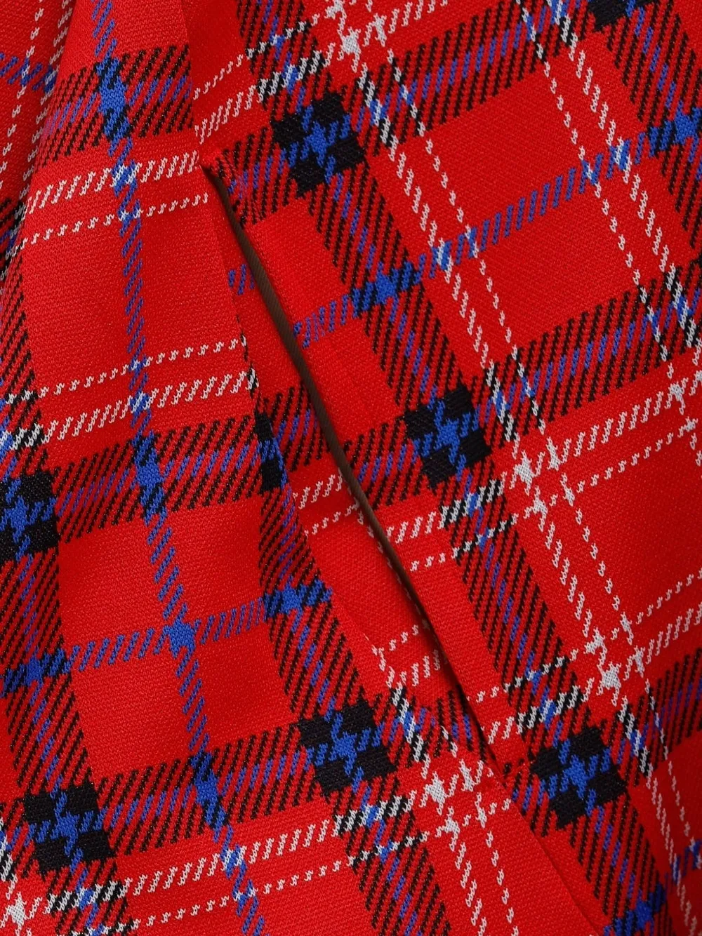 Comme Des Garçons Plaid-pattern Hoodie In Red