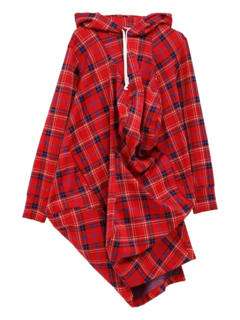Comme Des Garçons plaid-pattern hoodie