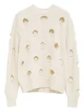 Gimaguas cut-out cotton sweater - White