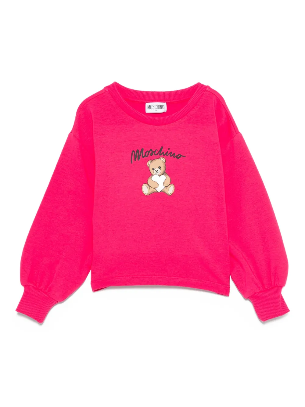 Moschino Kids teddy-print sweatshirt Roze