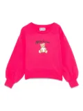 Moschino Kids teddy-print sweatshirt - Pink