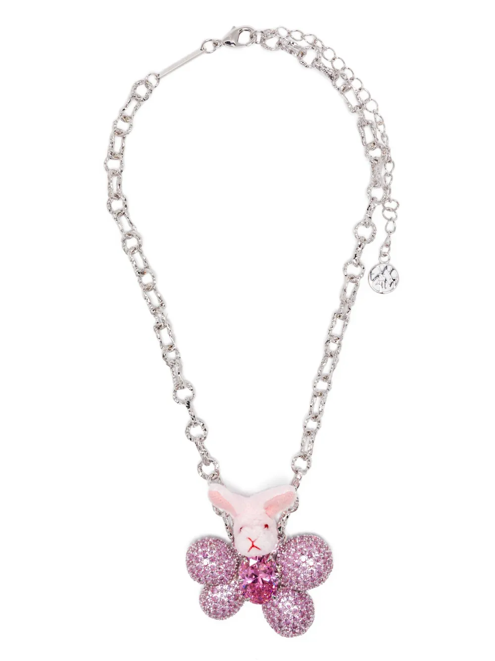 YVMIN rabbit pink-gemstone necklace | Silver | Image 1