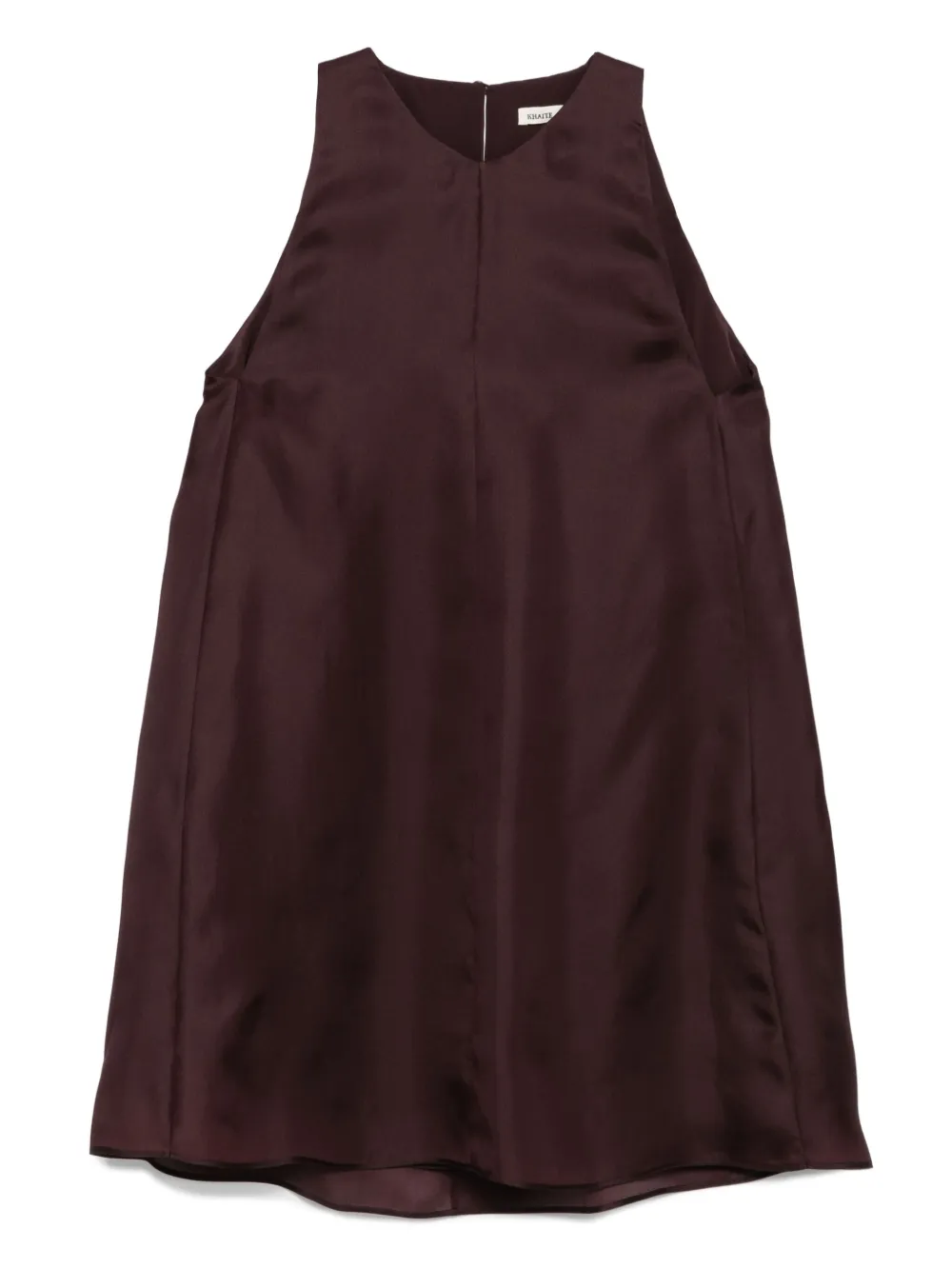 KHAITE Clay sleeveless silk dress Rood