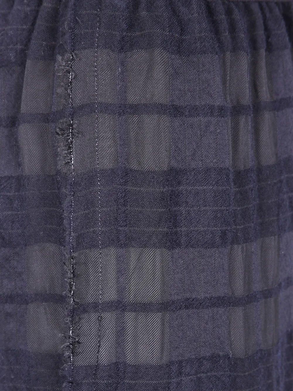 Uma Wang checked wool trousers Blauw