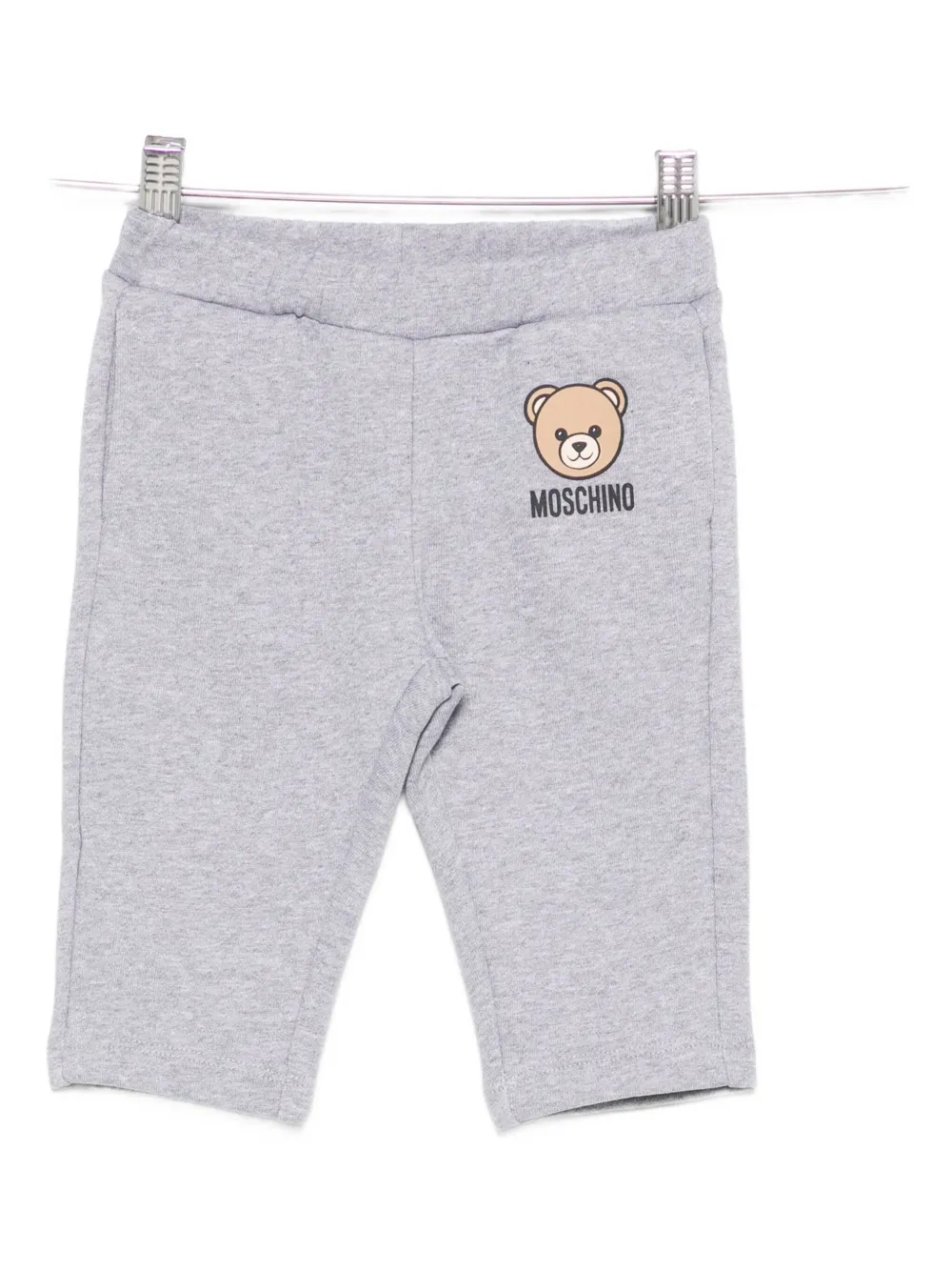 Moschino Teddy Bear-print Tracks Pants In Gray